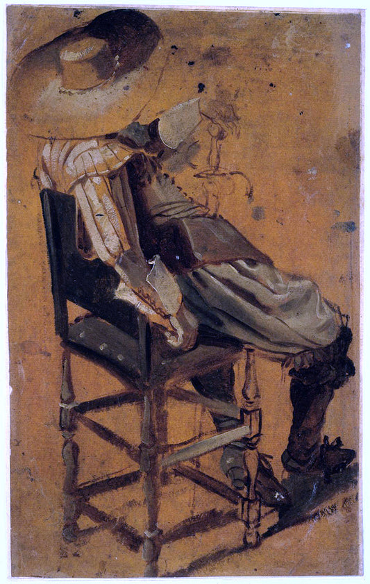  Dirck Hals Seated Man with Sword - Hand Painted Oil Painting