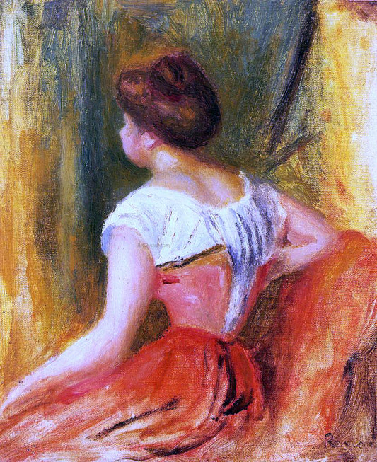  Pierre Auguste Renoir Seated Young Woman - Hand Painted Oil Painting