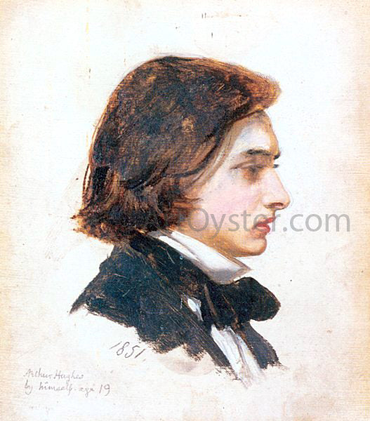  Arthur Hughes Self Portrait - Hand Painted Oil Painting