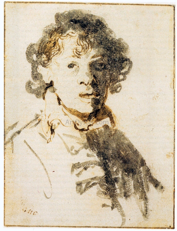  Rembrandt Van Rijn Self Portrait, Open-Mouthed - Hand Painted Oil Painting