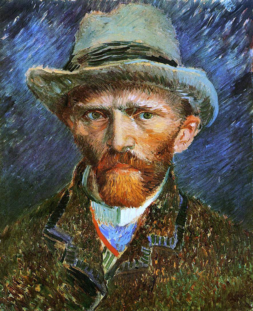  Vincent Van Gogh Self Portrait with a Grey Felt Hat - Hand Painted Oil Painting