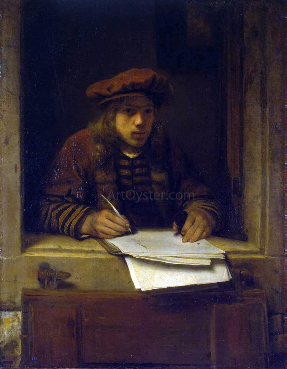  Samuel Van Hoogstraten Self-Portrait - Hand Painted Oil Painting