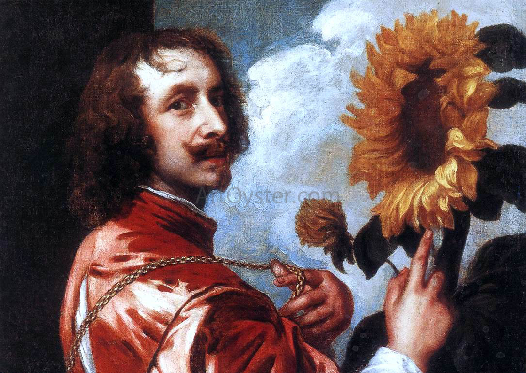  Sir Antony Van Dyck Self-portrait with a Sunflower - Hand Painted Oil Painting