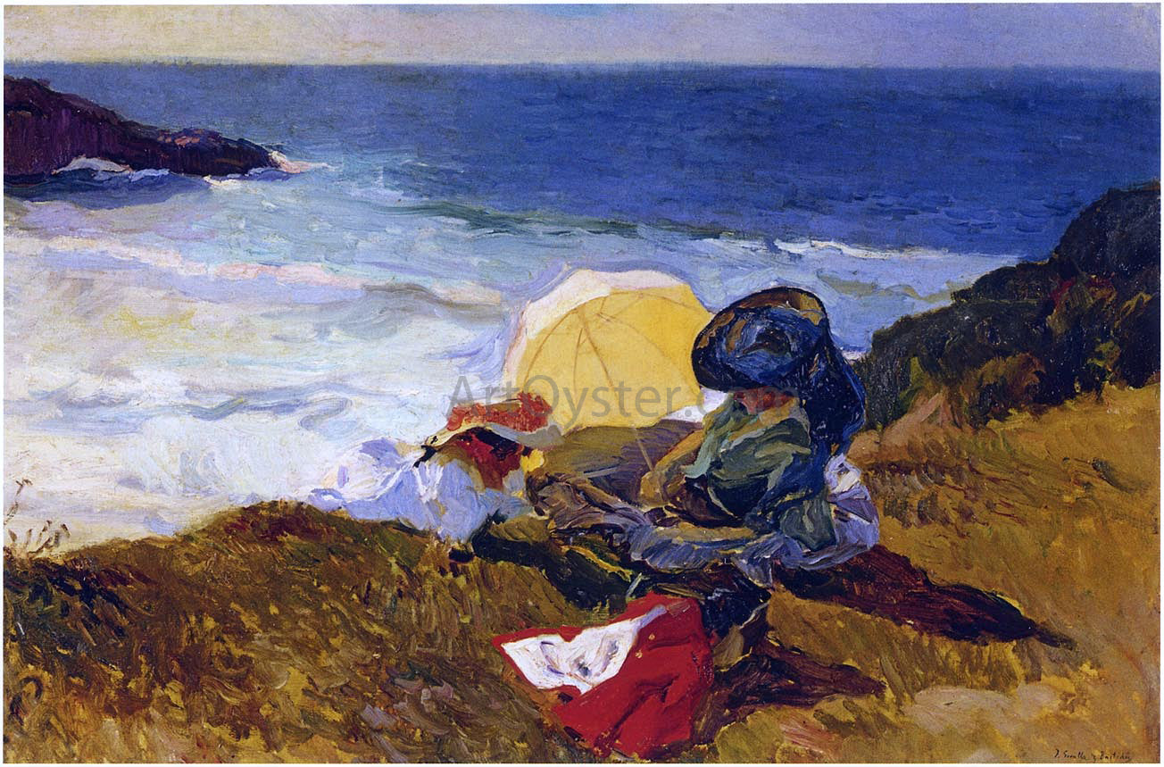  Joaquin Sorolla Y Bastida Setting Sun in Biarritz - Hand Painted Oil Painting