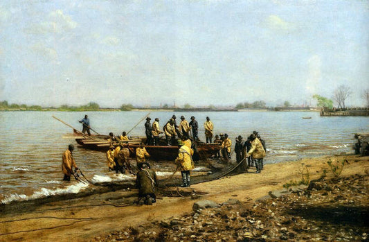  Thomas Eakins Shad Fishing at Gloucester on the Delaware River - Hand Painted Oil Painting
