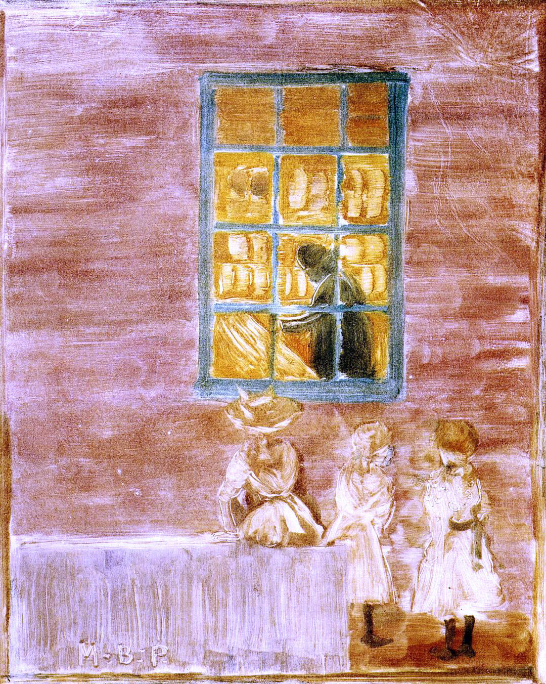  Maurice Prendergast Shadow (also known as Children by a Window) - Hand Painted Oil Painting