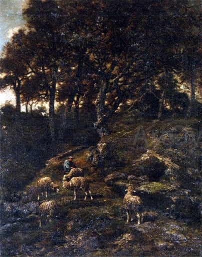  Charles Emile Jacque Shepherd and his Flock - Hand Painted Oil Painting