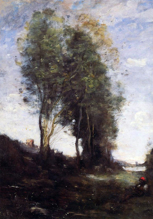  Jean-Baptiste-Camille Corot Shepherd Resting - Hand Painted Oil Painting