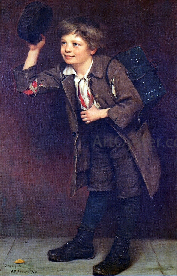  John George Brown Shine, Mister? - Hand Painted Oil Painting