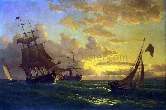  William Bradford Shipping in Rough Waters - Hand Painted Oil Painting