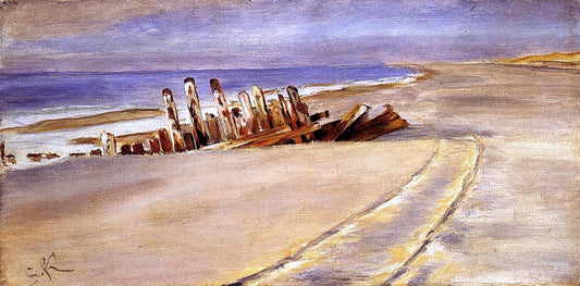  Peder Severin Kroyer Shipwreck at Skagen North Beach - Hand Painted Oil Painting