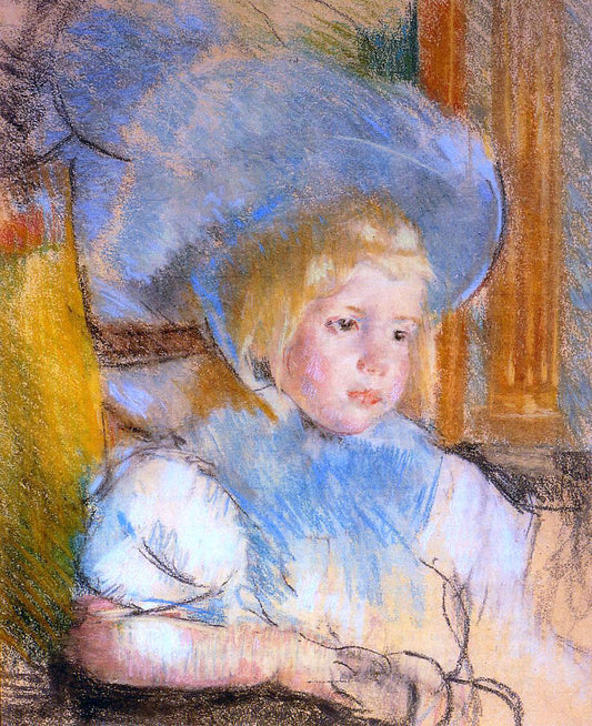  Mary Cassatt Simone in Plumed Hat - Hand Painted Oil Painting