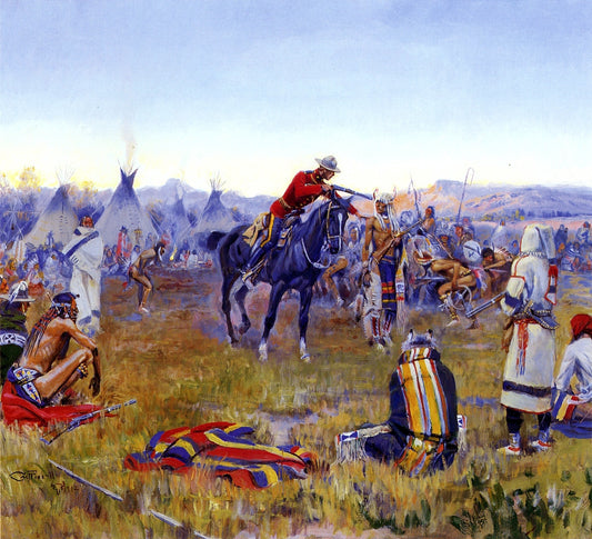  Frederic Remington Single Handed - Hand Painted Oil Painting