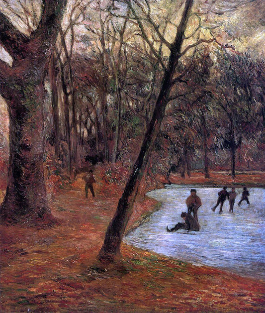  Paul Gauguin Skaters in Fredericksberg Park - Hand Painted Oil Painting