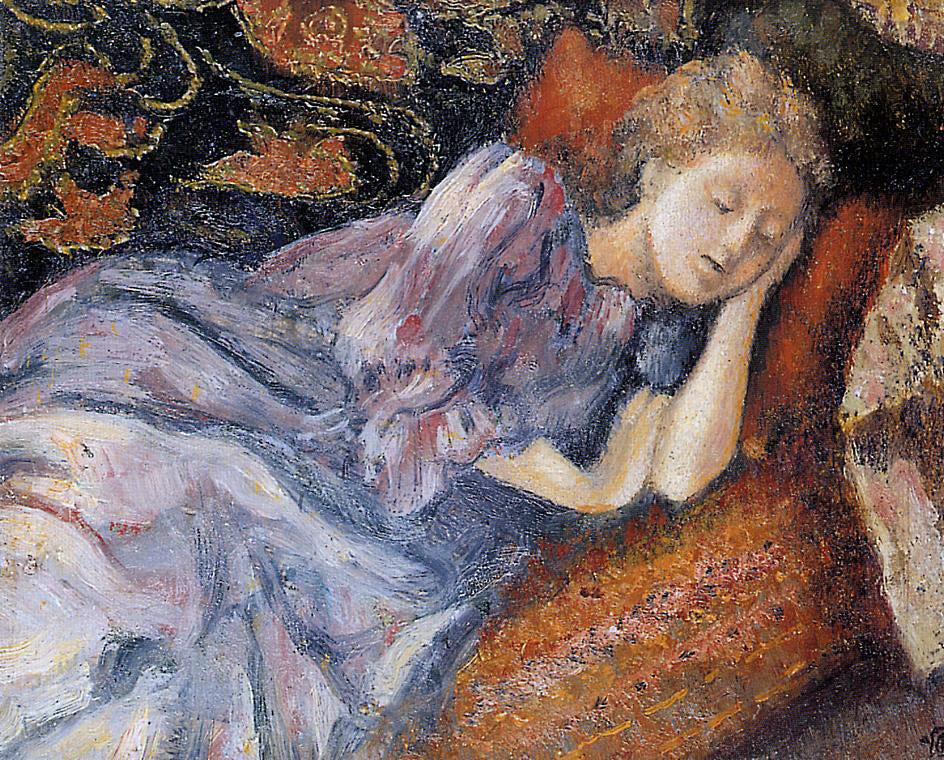  Georges Lemmen Sleep - Hand Painted Oil Painting