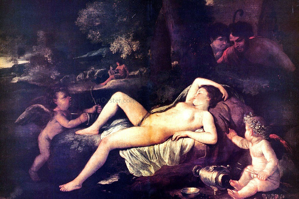  Nicolas Poussin Sleeping Venus and Cupid - Hand Painted Oil Painting