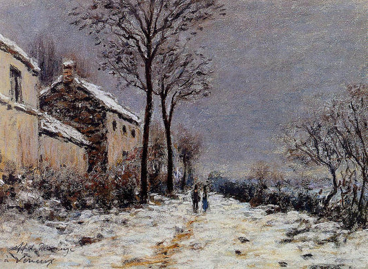  Alfred Sisley Snow Effect at Veneux - Hand Painted Oil Painting