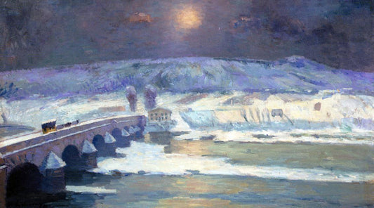  Albert Lebourg Snow in Auvergne - Hand Painted Oil Painting