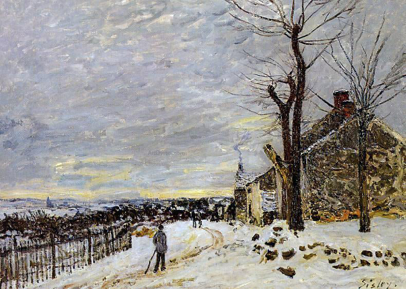  Alfred Sisley Snowy Weather at Veneux-Nadon - Hand Painted Oil Painting