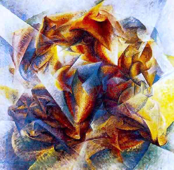  Umberto Boccioni Soccer (also known as Dynamic Action Image) - Hand Painted Oil Painting