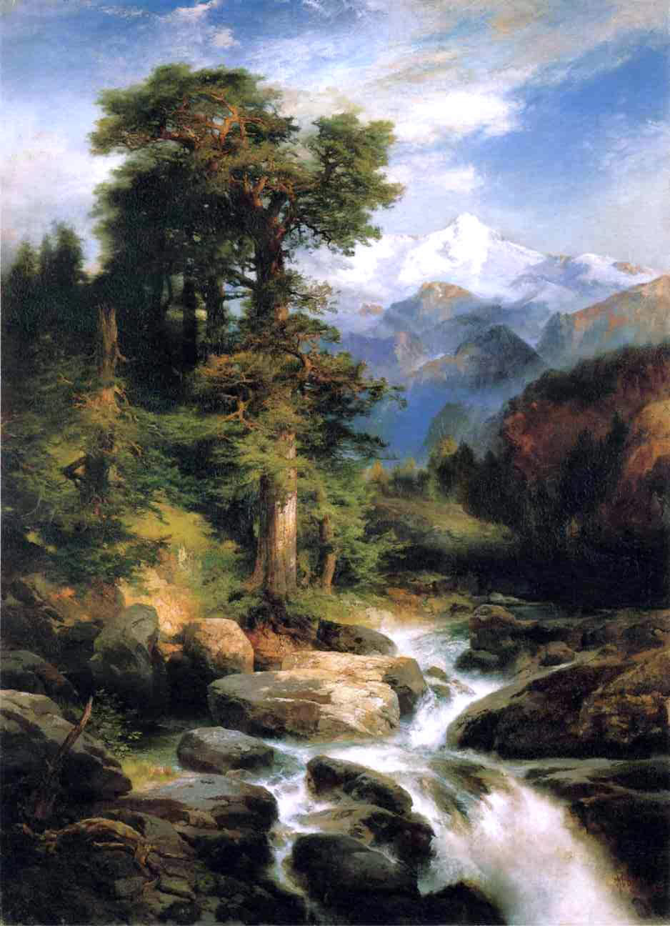  Thomas Moran Solitude - Hand Painted Oil Painting