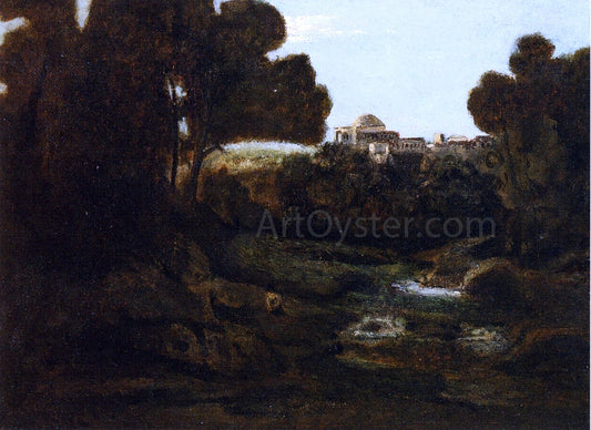  Jean-Baptiste-Camille Corot Souvenir of Arricia - Hand Painted Oil Painting
