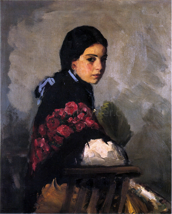  Robert Henri Spanish Girl - Hand Painted Oil Painting