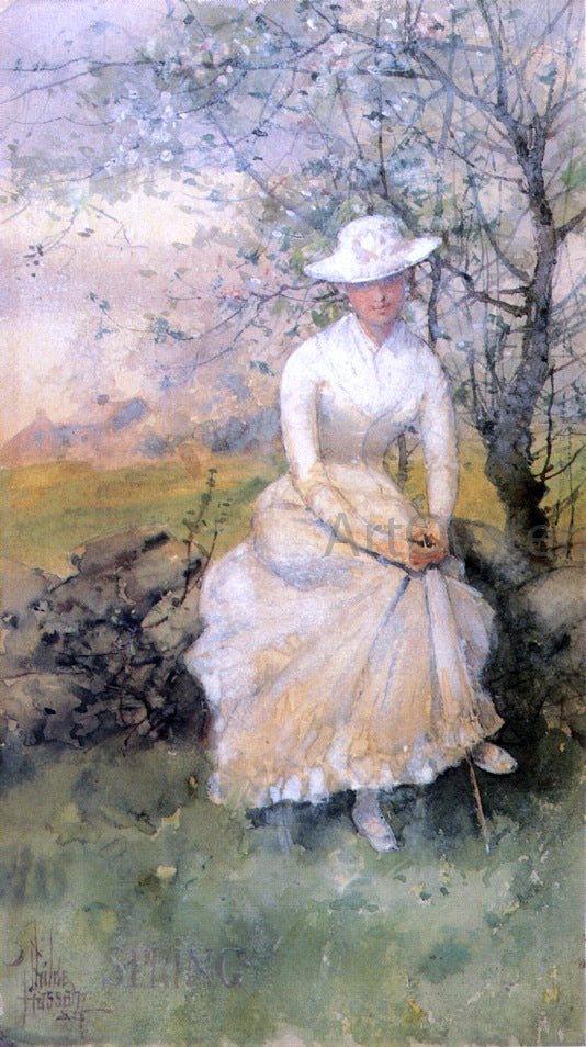  Frederick Childe Hassam Spring (also known as The Artist's Sister) - Hand Painted Oil Painting