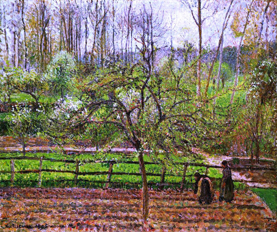  Camille Pissarro Spring, Gray Weather, Eragny - Hand Painted Oil Painting
