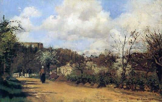  Camille Pissarro Springtime in Louveciennes - Hand Painted Oil Painting
