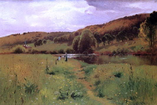  Ernest Parton Springtime on the Thames, England - Hand Painted Oil Painting