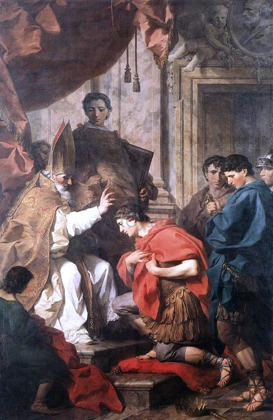  Pierre Subleyras St Ambrose Converting Theodosius - Hand Painted Oil Painting