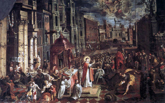  The Younger Joseph Heintz St Anthony of Padua: The Miracle of the Mule - Hand Painted Oil Painting