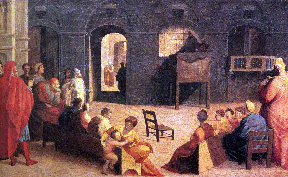  Domenico Beccafumi St. Bernardino Of Siena Preaching - Hand Painted Oil Painting