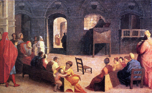  Domenico Beccafumi St. Bernardino Of Siena Preaching - Hand Painted Oil Painting