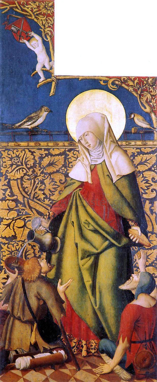  Unknown (2) Masters St Elizabeth Giving Bread and Wine to Beggars - Hand Painted Oil Painting