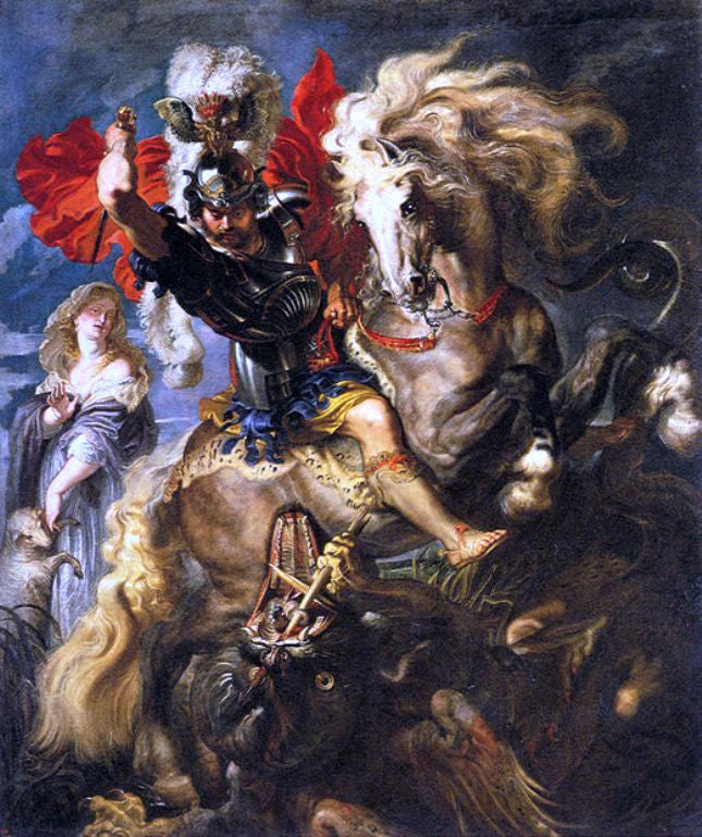  Peter Paul Rubens St George and a Dragon - Hand Painted Oil Painting