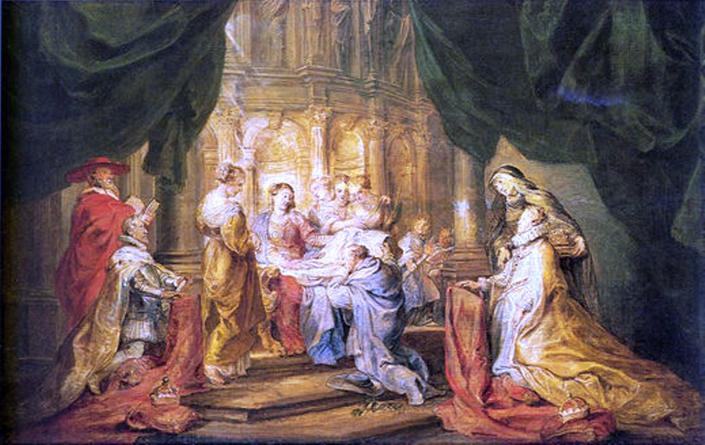  Peter Paul Rubens St Ildefonso Receiving a Priest Cloak - Hand Painted Oil Painting