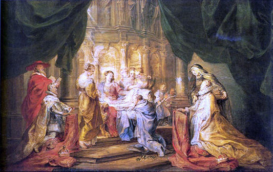  Peter Paul Rubens St Ildefonso Receiving a Priest Cloak - Hand Painted Oil Painting