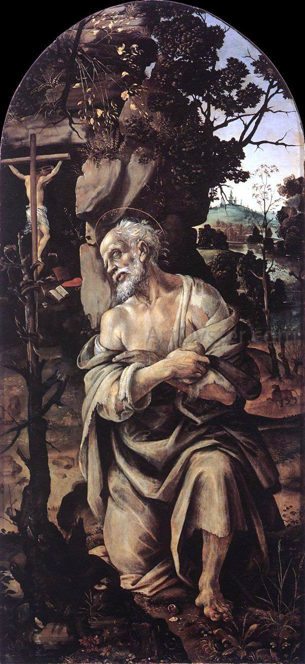  Filippino Lippi St Jerome - Hand Painted Oil Painting
