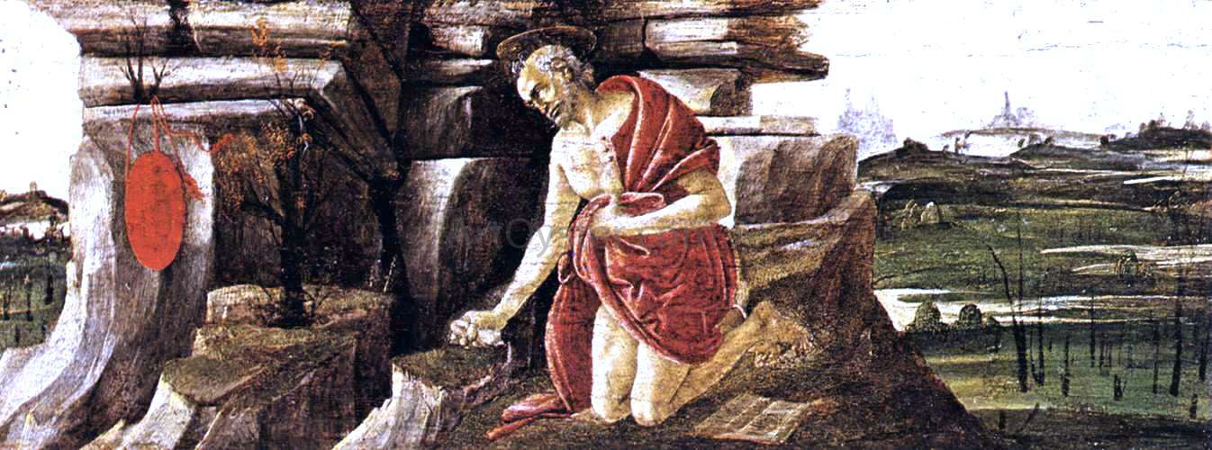  Sandro Botticelli St Jerome in Penitence (San Marco Altarpiece) - Hand Painted Oil Painting