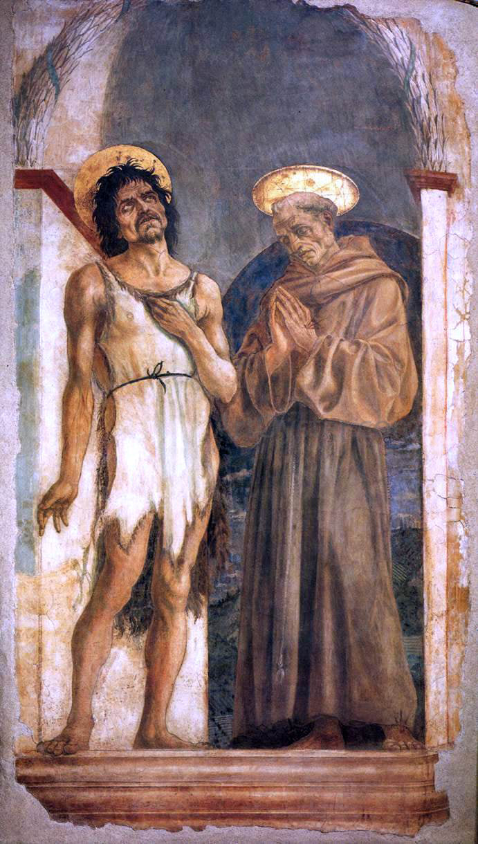  Domenico Veneziano St John the Baptist and St Francis - Hand Painted Oil Painting