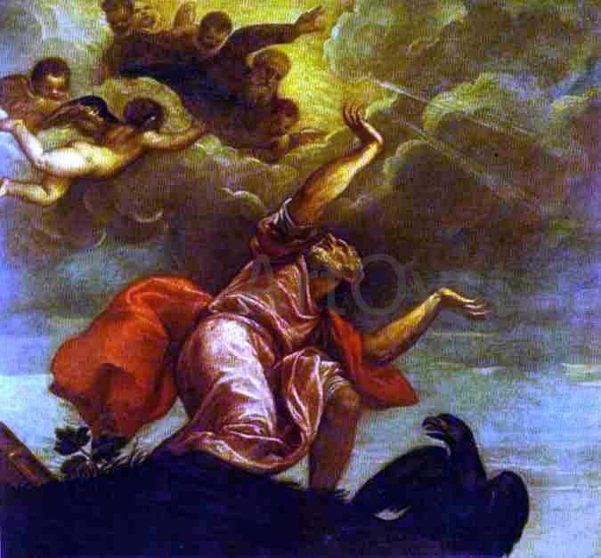  Titian St. John the Evangelist on Patmos - Hand Painted Oil Painting