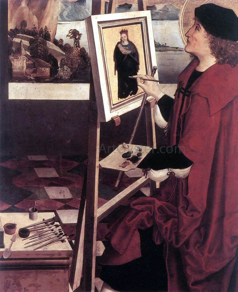  Niklaus Manuel St Luke Painting the Madonna (detail) - Hand Painted Oil Painting