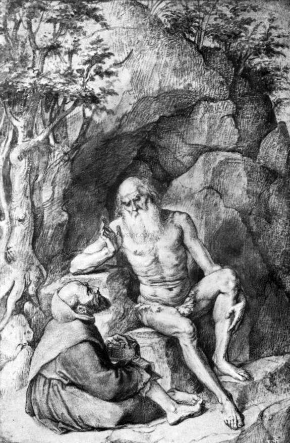  Peter Paul Rubens St. Onufrij Instruct Monk - Hand Painted Oil Painting