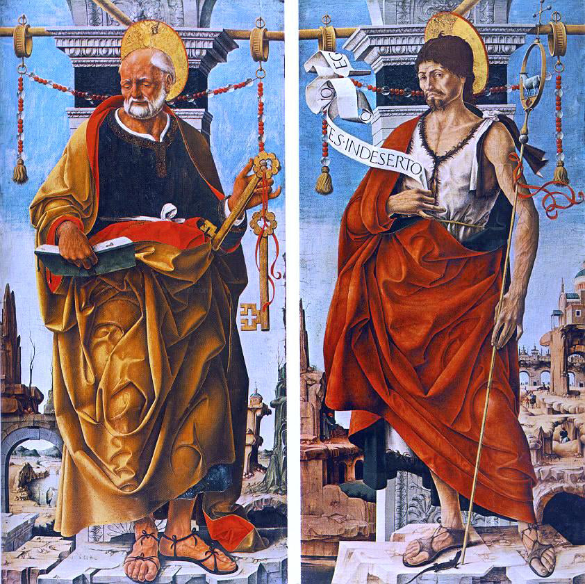  Francesco Del Cossa St Peter and St John the Baptist (Griffoni Polyptych) - Hand Painted Oil Painting