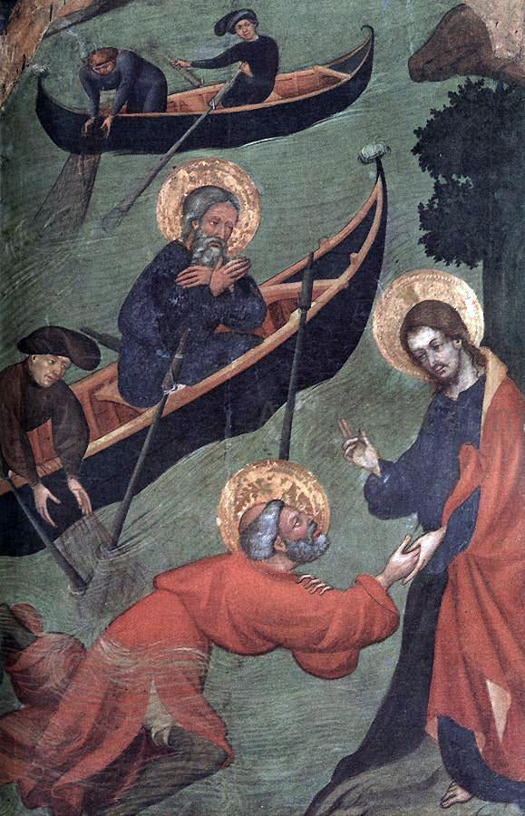  Luis Borrassa St Peter is Walking on the Water - Hand Painted Oil Painting