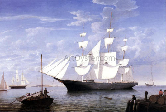  Fitz Hugh Lane Star Light in Harbor - Hand Painted Oil Painting