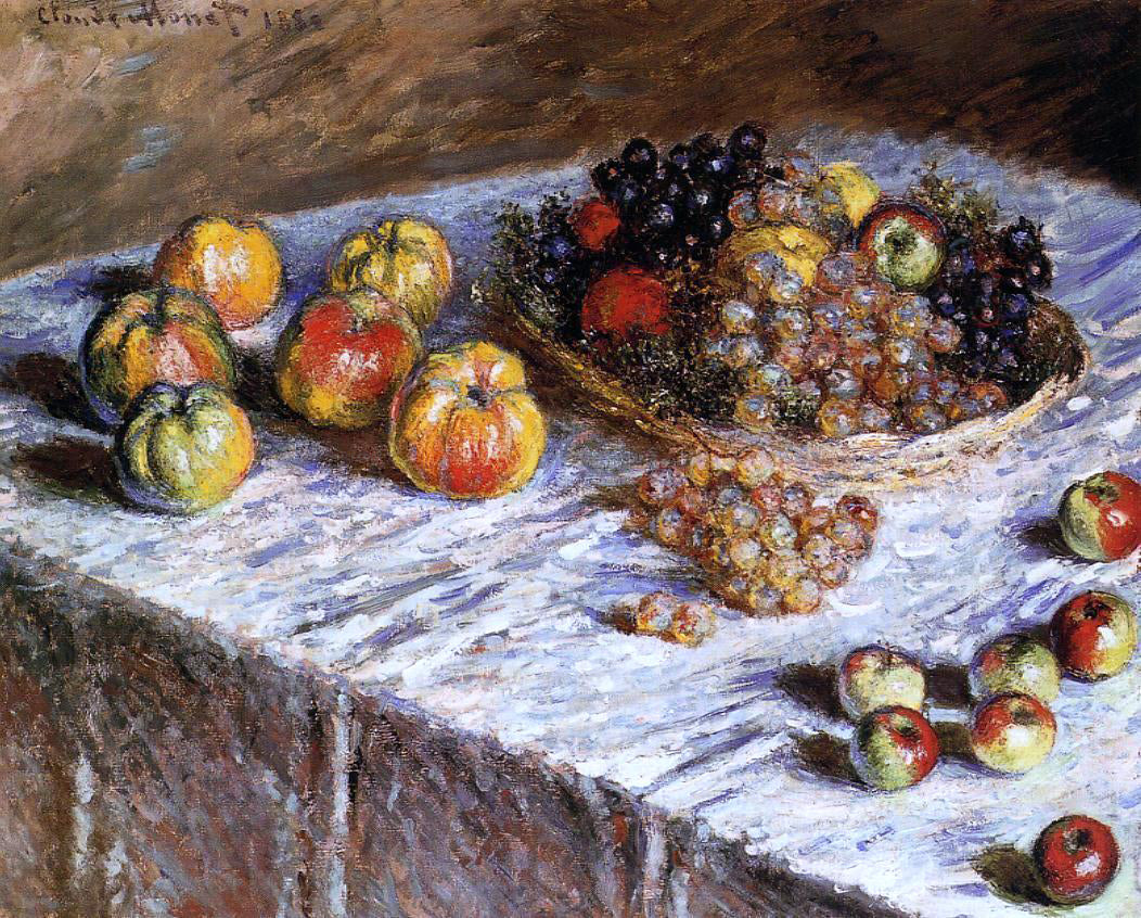  Claude Oscar Monet Still Life - Apples and Grapes - Hand Painted Oil Painting