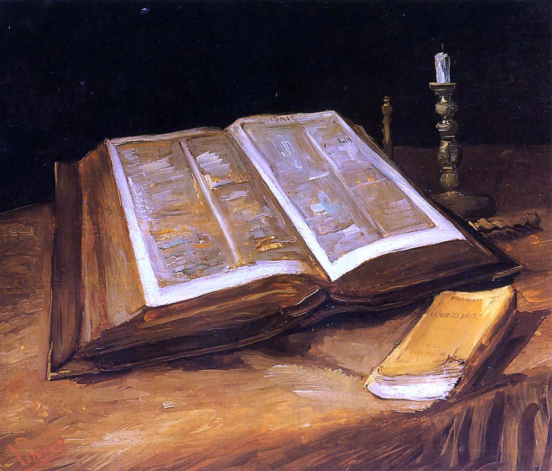  Vincent Van Gogh Still Life with Bible - Hand Painted Oil Painting